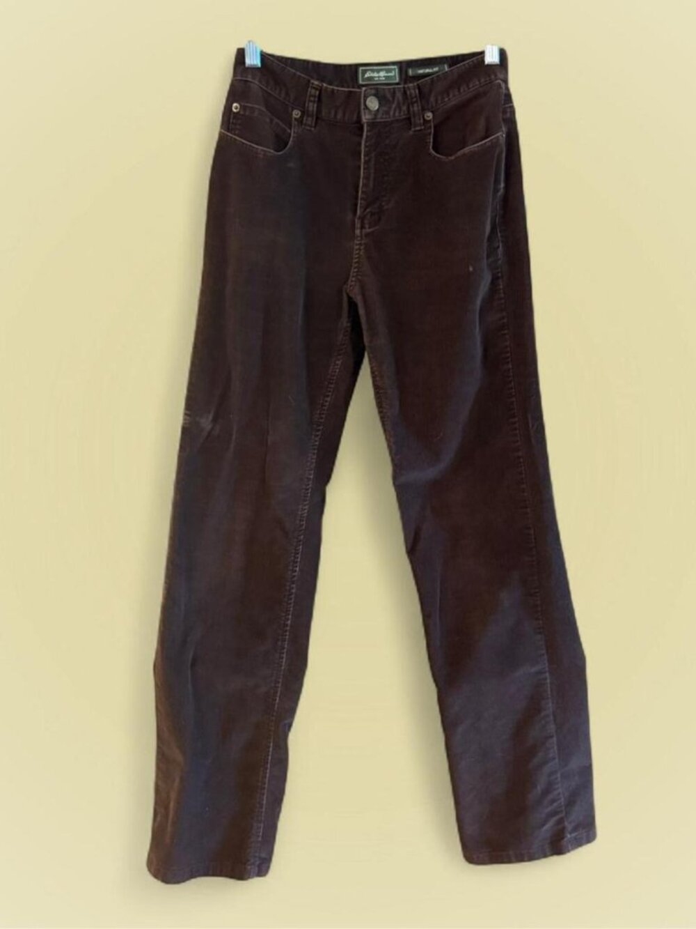 Chocolate brown natural fit corduroy pants